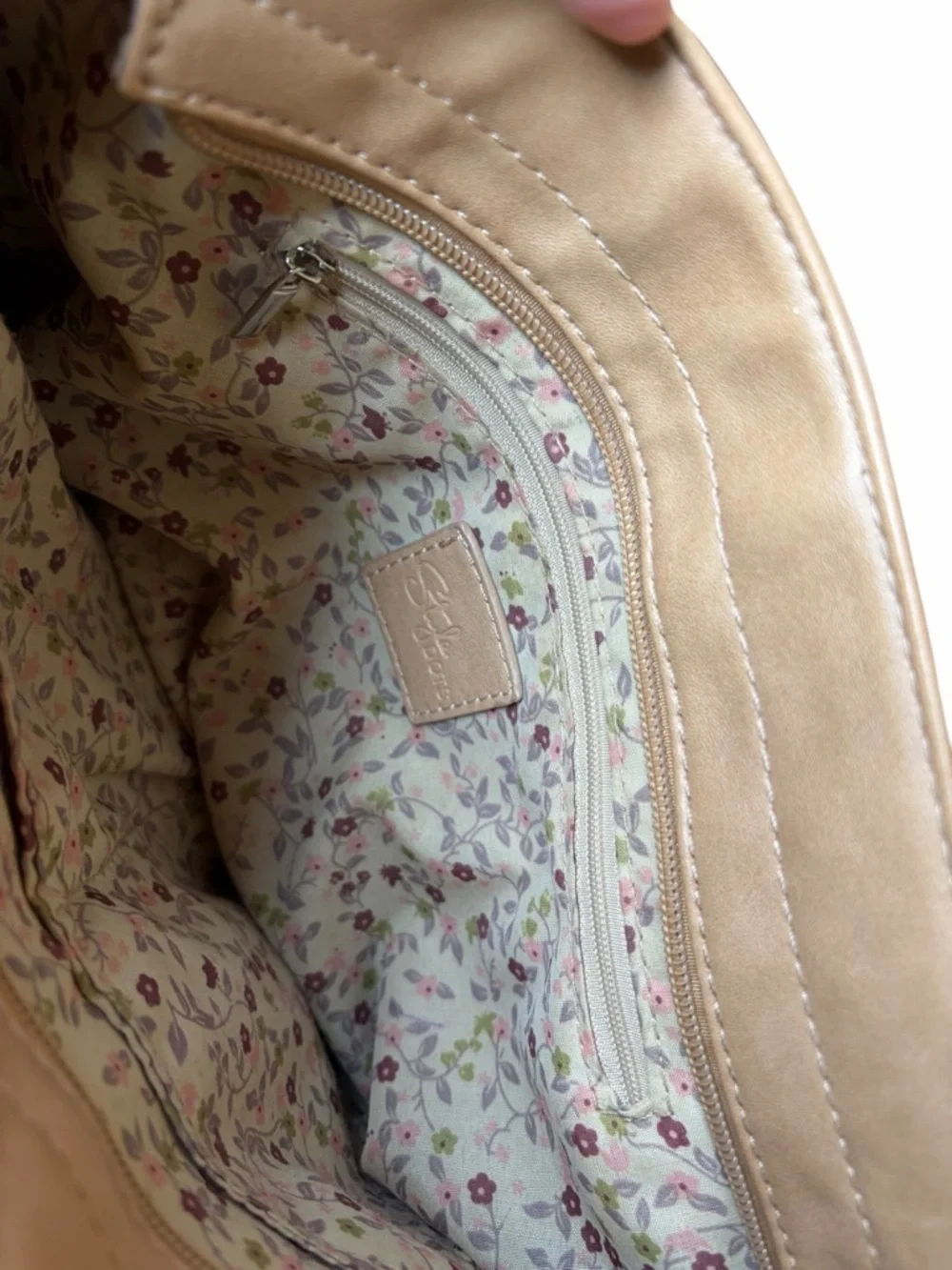 Cottagecore Floral Shoulder Bag Beige Retro Flower Purse Retired & Rare Boho